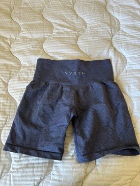 NVGTN Women's High-Waist Navy Workout Shorts
